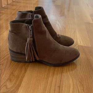 Suede Booties with Tassle